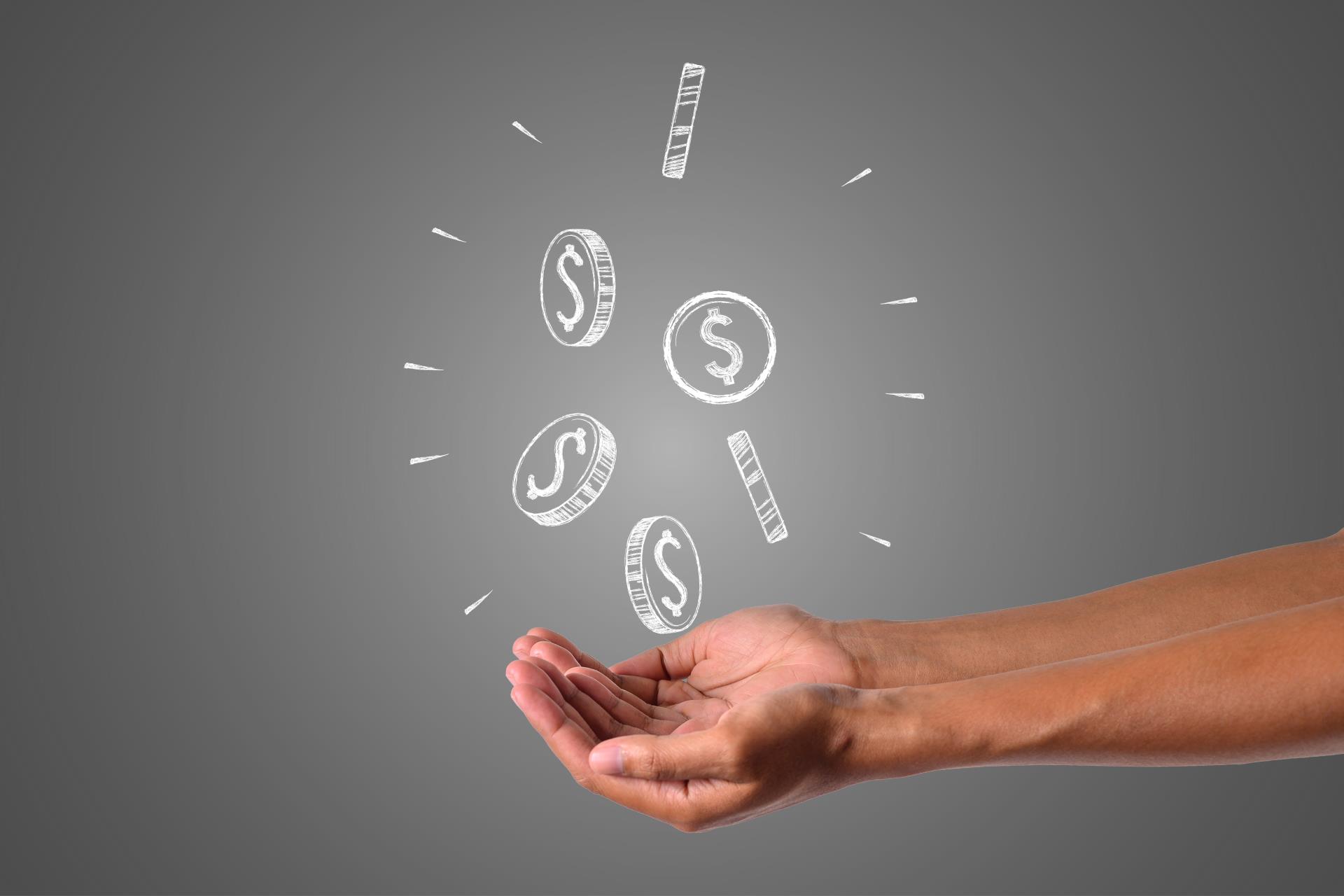money-writes-with-white-chalk-is-hand-draw-concept