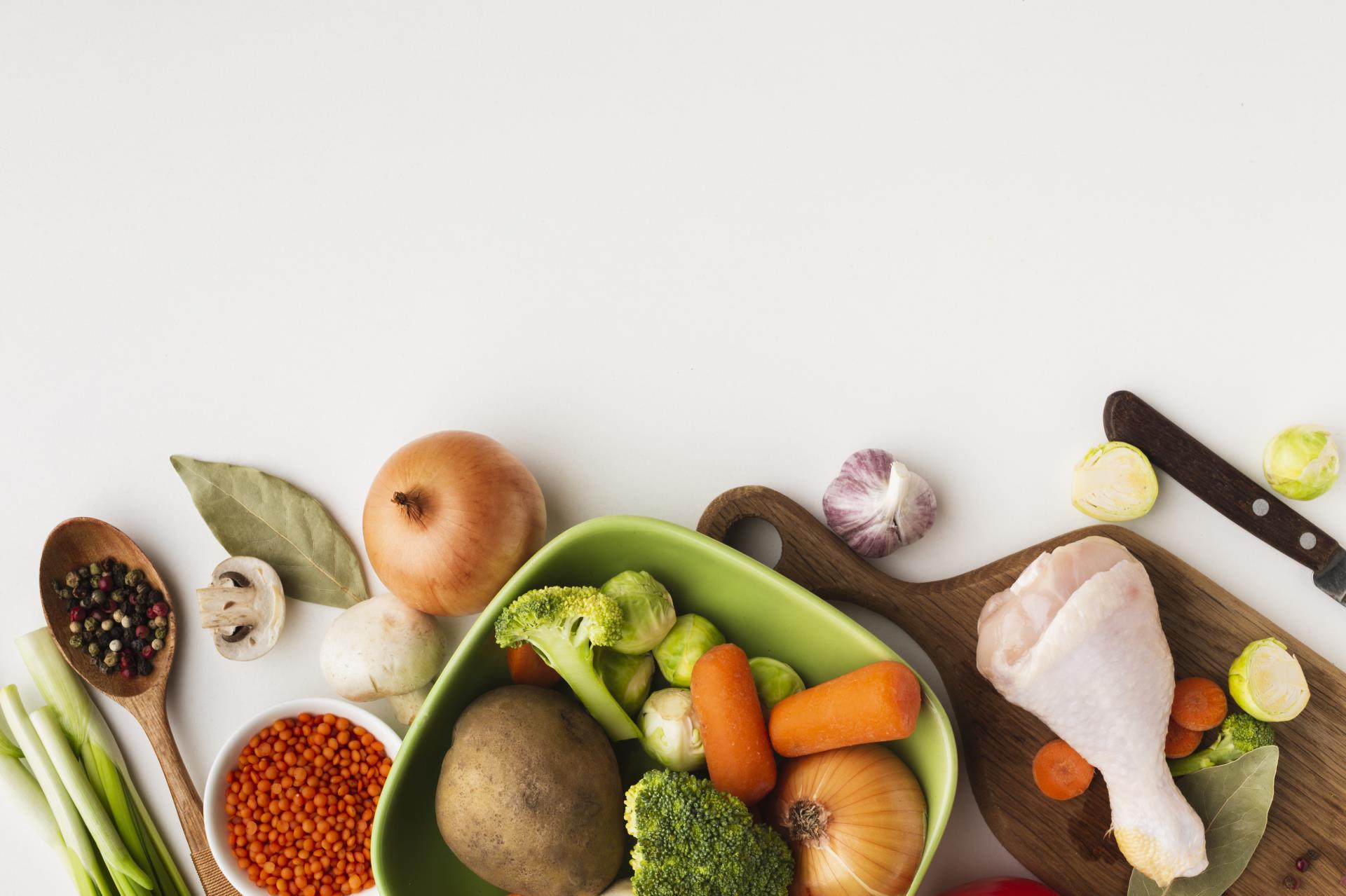 top-view-mix-vegetables-cutting-board-bowl-with-copy-space