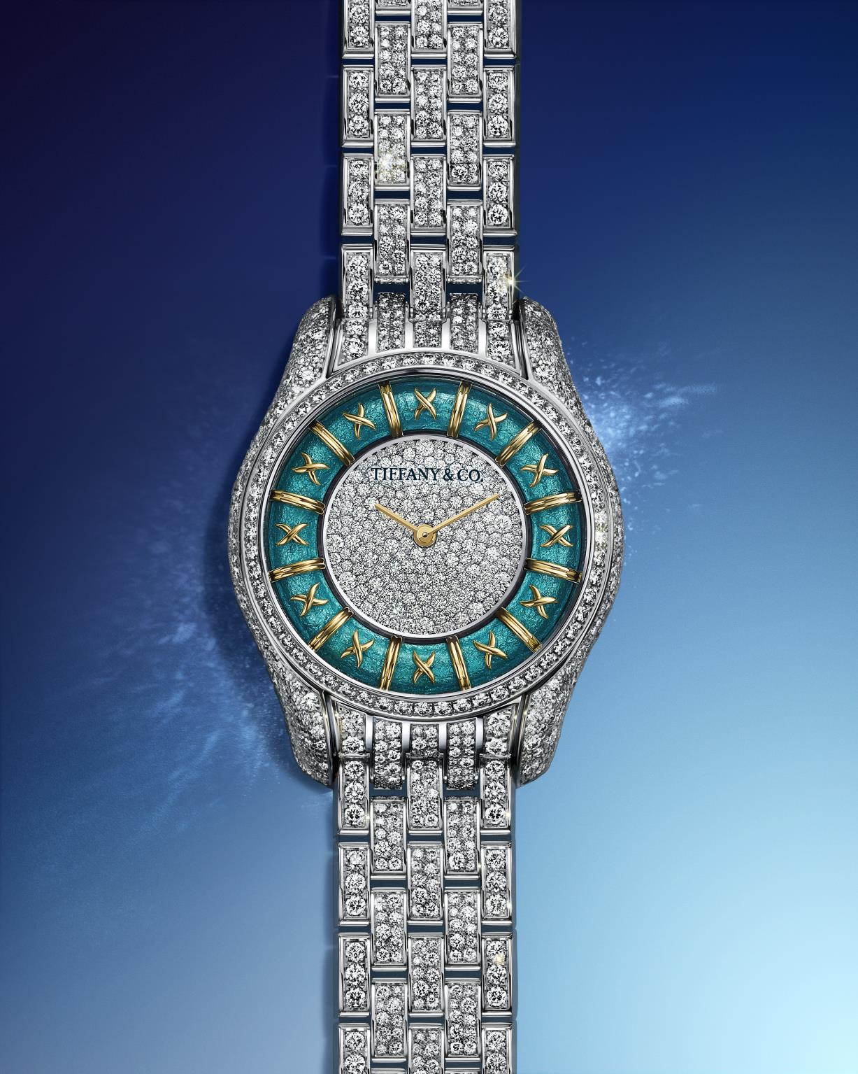 Estilizadas_Enamel Watch by Tiffany - Full Pave Bracelet @Tiffany&Co