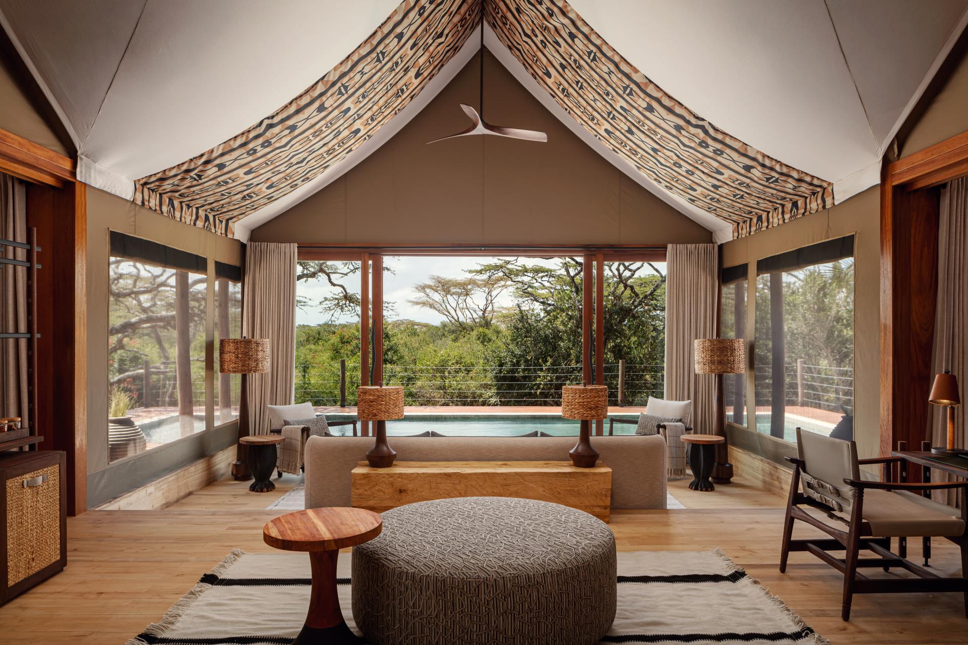 JW Marriott Mount Kenya Rhino Reserve Safari Camp_Two-Bedroom Signature Suite Suite Living Room