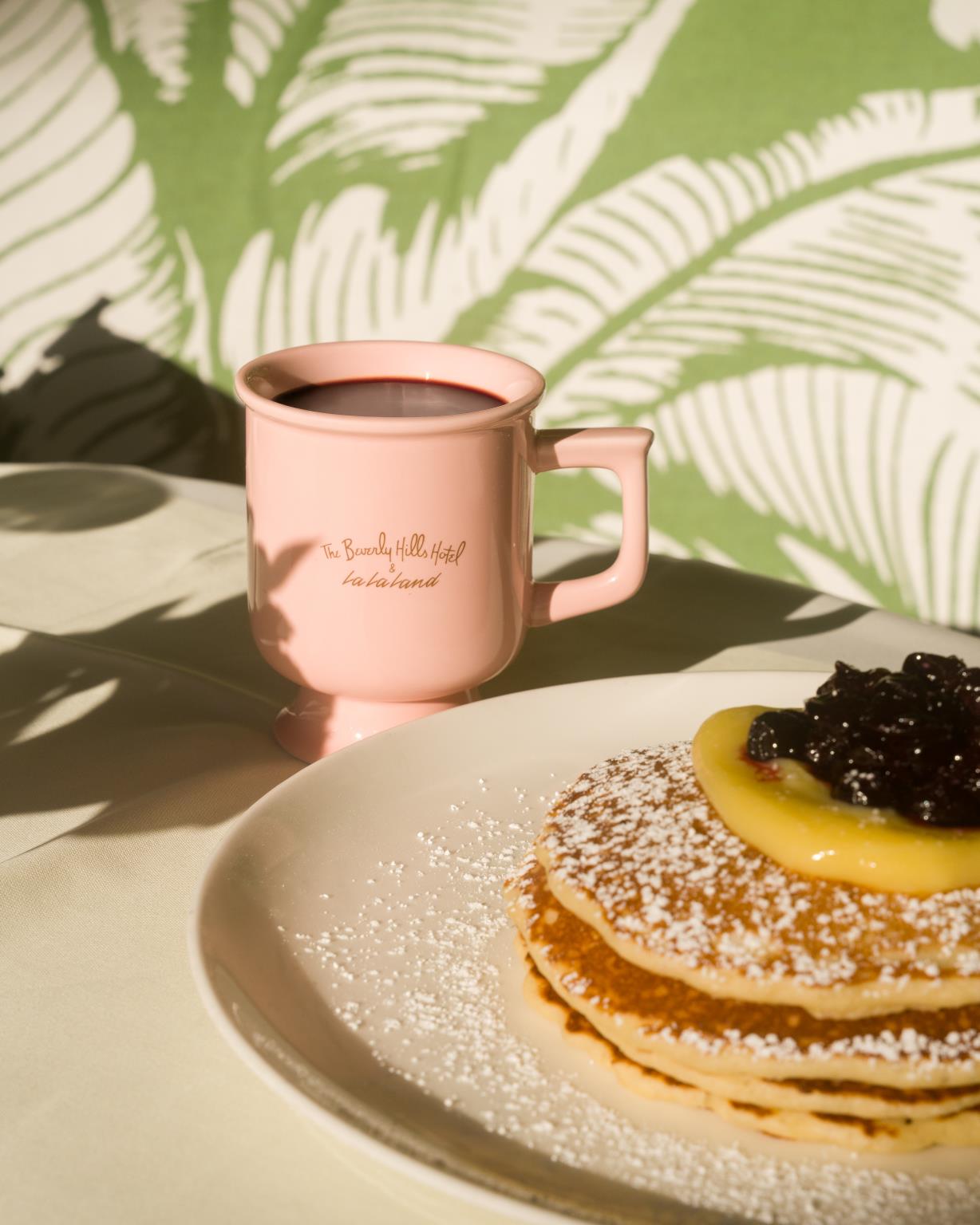 The Beverly Hills Hotel-La La Land Collaboration- pink mug coffee cup in Polo Lounge-Dorchester Collection