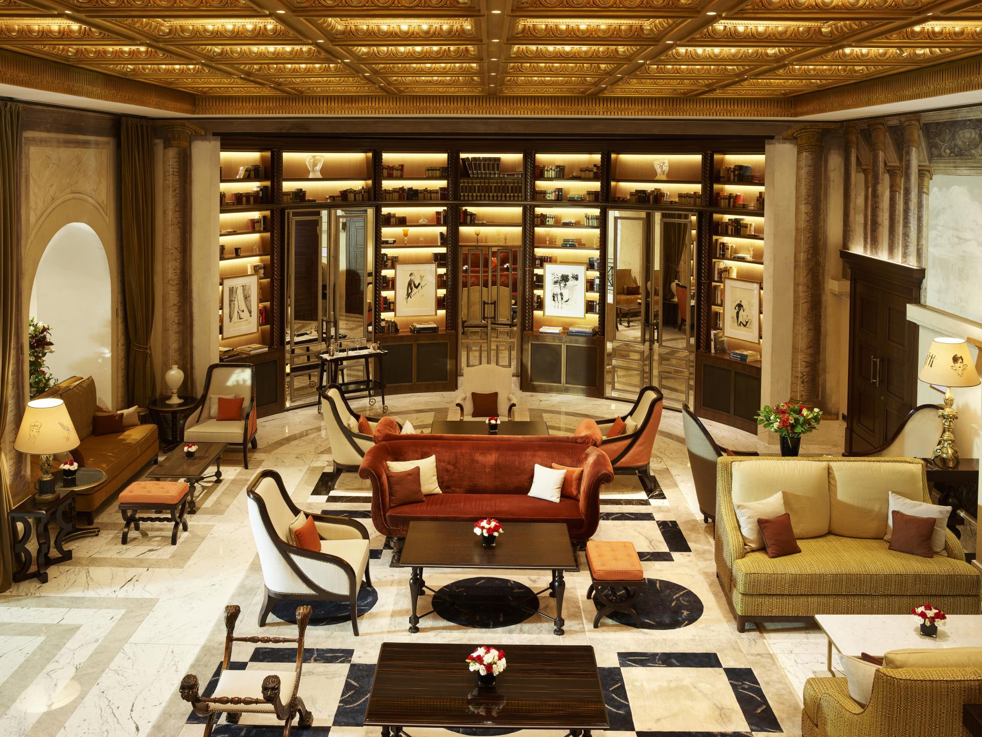 Hotel Eden-La Libreria-Lobby lounge Hero-Dorchester Collection