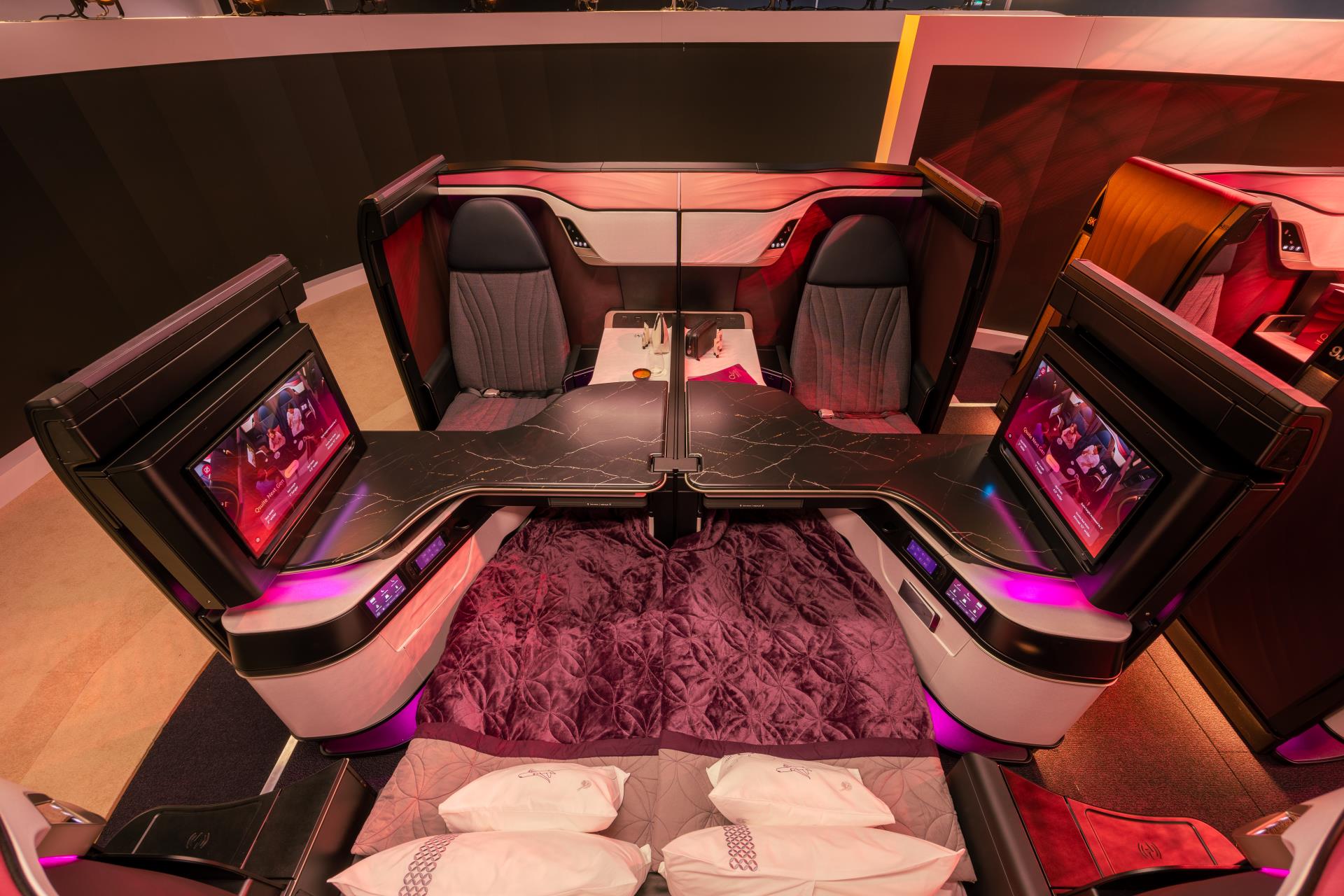 
Qatar Airways revela a 'Qsuite Next Gen', nova versão da classe executiva