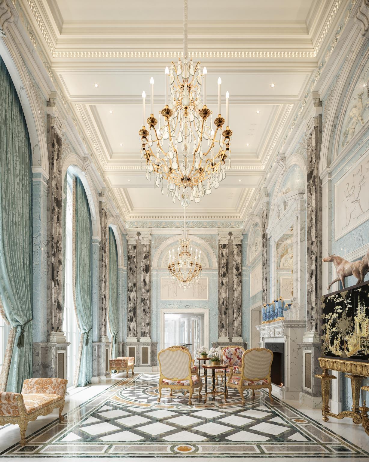1Mayfair, Grande Sal_o de Recep__o 2,por J.P.Molyneux, Cr_dito da imagemCAUDWELL