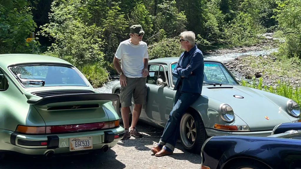 Rob-Dickinson-founder-Singer-vehicle-Design-with-customer-in-Switzerland-2