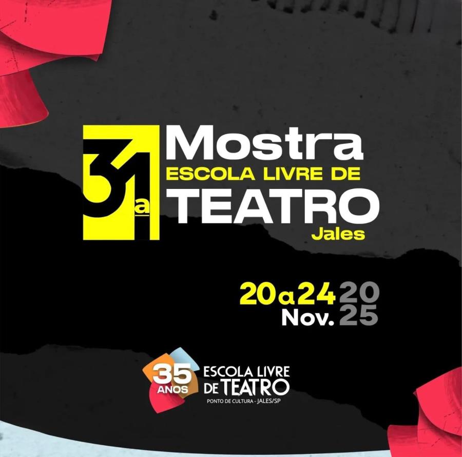 31ª Mostra Escola Livre de Teatro celebra 35 anos de história com programação gratuita em Jales