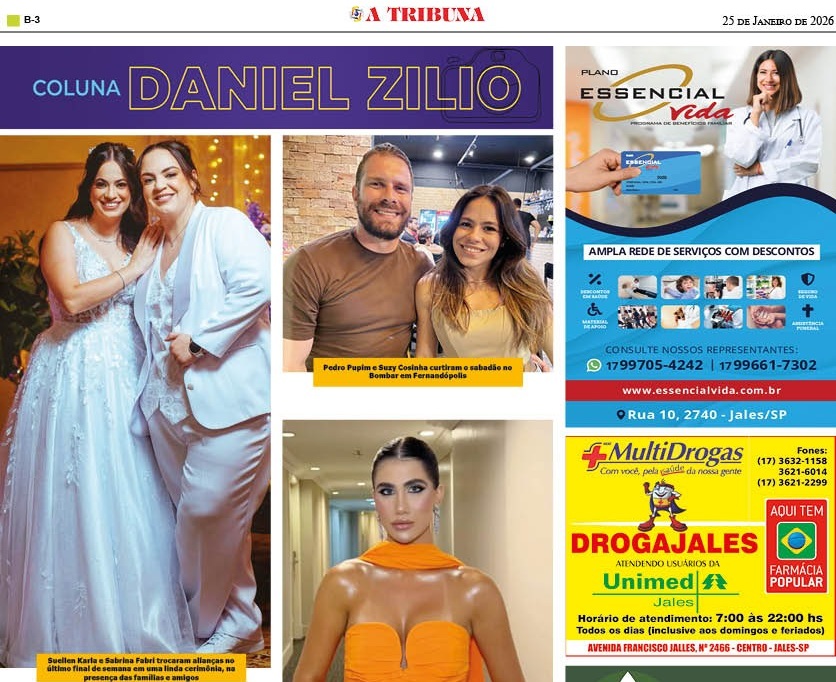 A Coluna Daniel Zilio destacou essa semana o casamento de Suelen e Sabrina