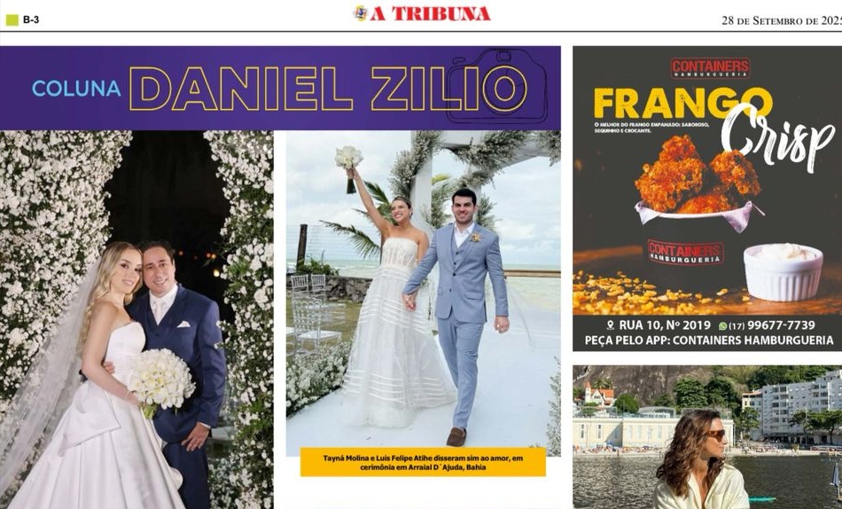 COLUNA DANIEL ZILIO: casamentos badalados de jalesenses foram os destaques na coluna