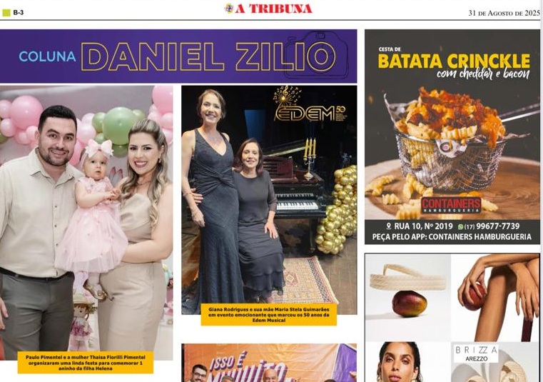 COLUNA DANIEL ZILIO: O DESTAQUE DA SEMANA FI PARA A FESTA DOS 50 ANOS DA EDEM MUSICAL
