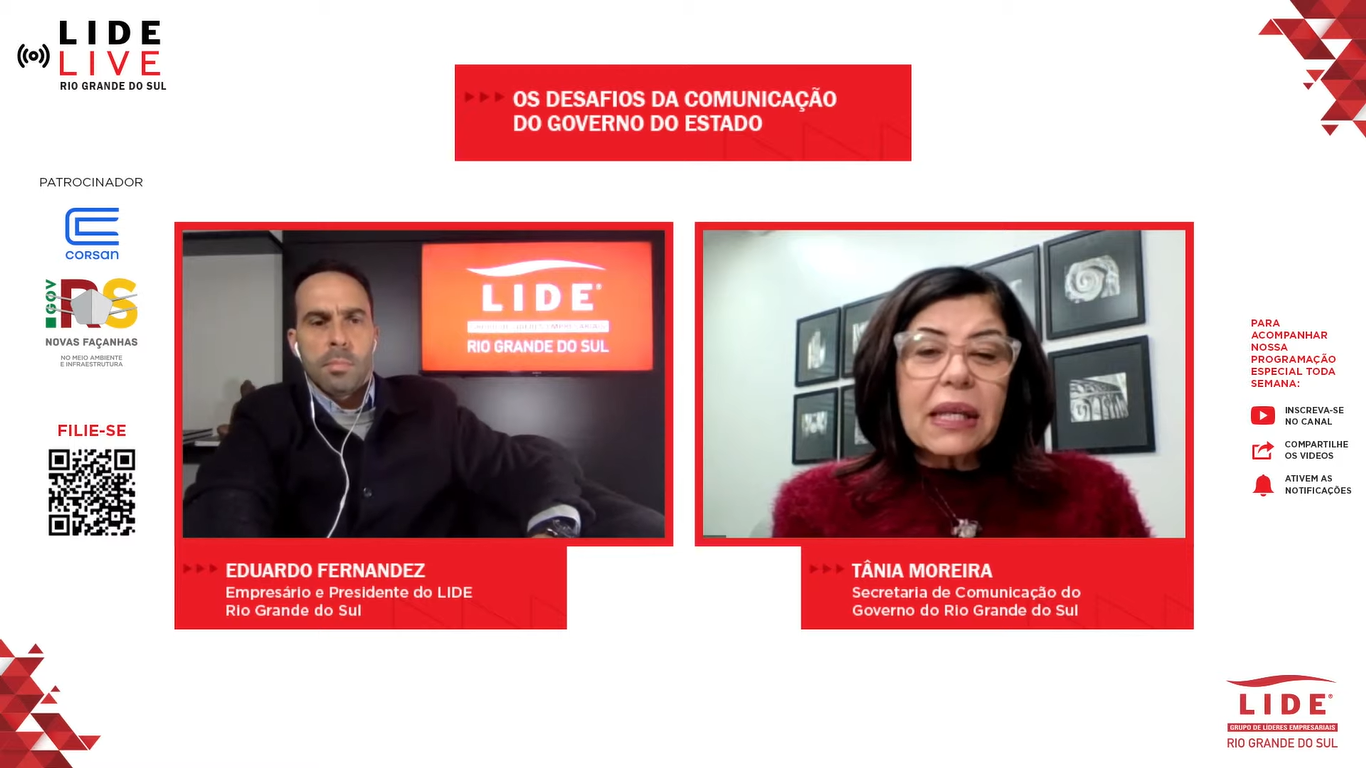 LIDE Live: Secretária do governo estadual gaúcho fala sobre os desafios na comunicação