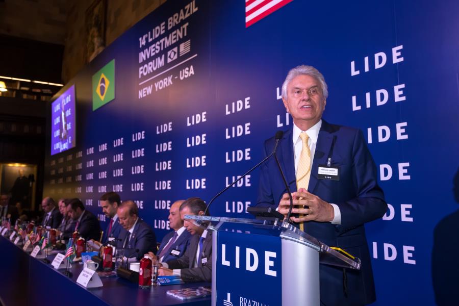Caiado defende fim de amarras ideológicas e mais autonomia para estados no LIDE Brazil Investment Forum