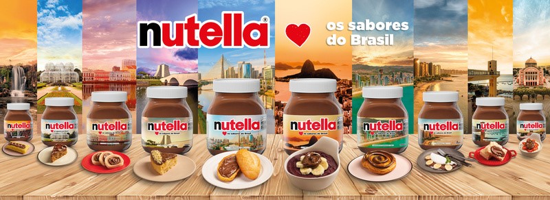 Em edição especial e limitada, Nutella exalta a culinária e beleza do Brasil 