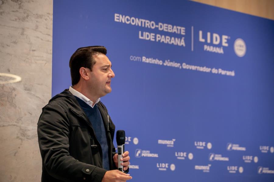 Ratinho Júnior projeta PIB de R$ 830 bilhões e destaca R$ 400 bilhões em investimentos privados no Paraná