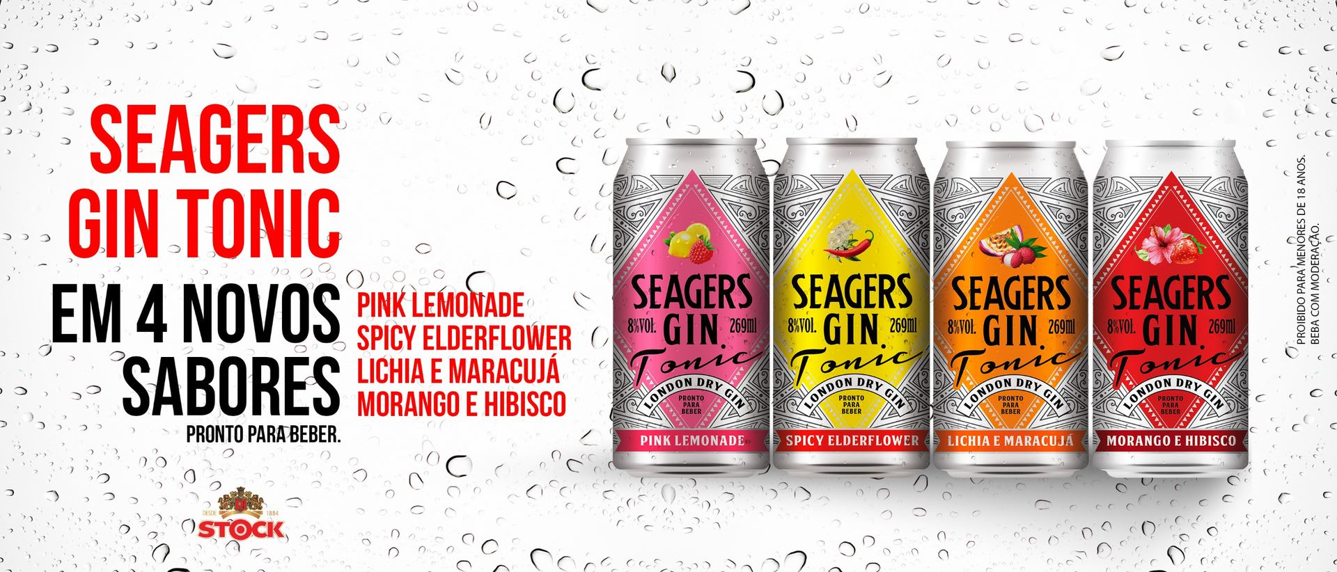 Stock do Brasil lança novos sabores de Seagers Gin Tonic