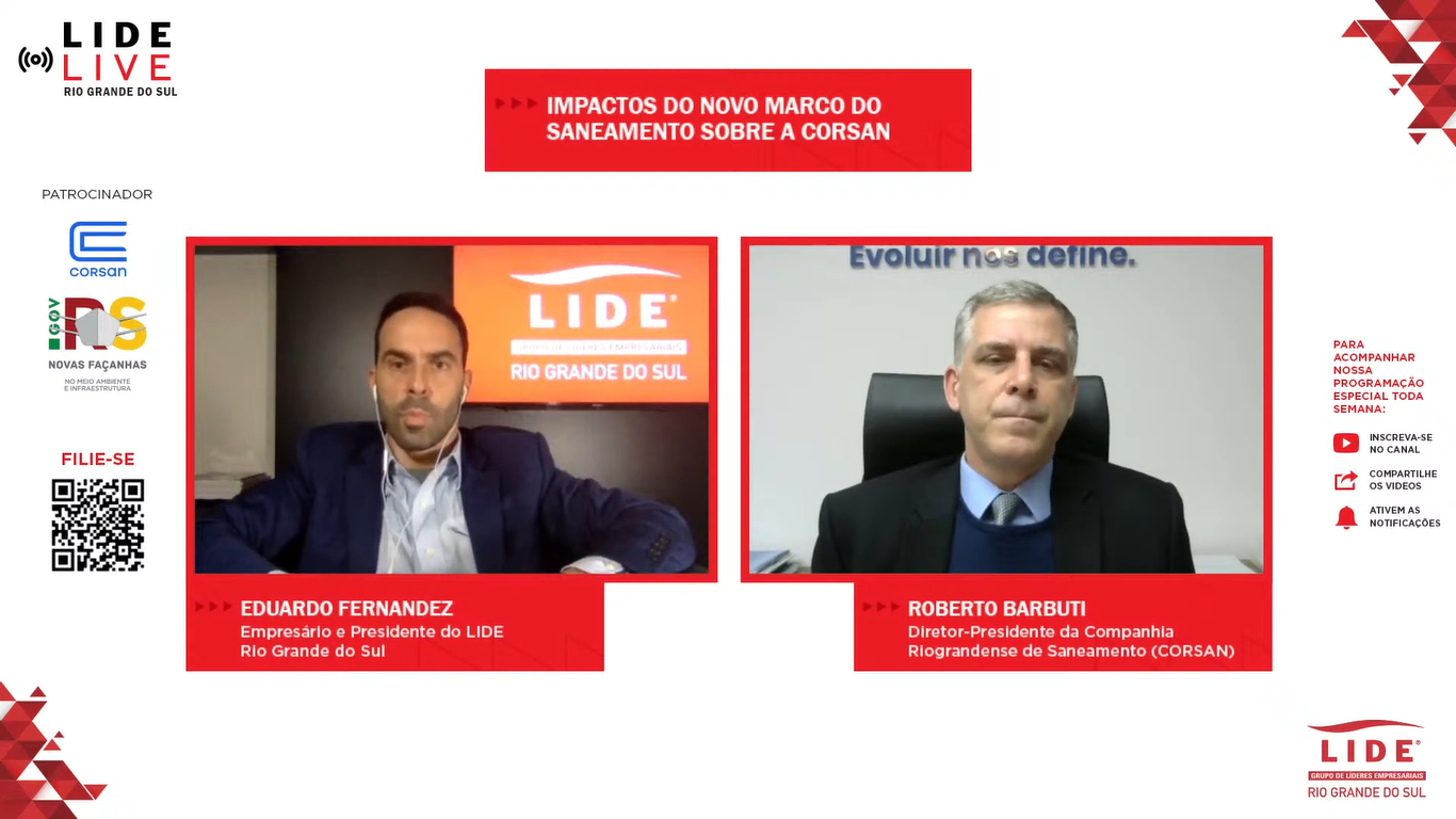 LIDE Live debate os impactos do Marco Legal do Saneamento Básico