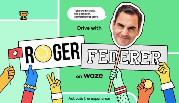 Roger Federer é a nova voz do Waze