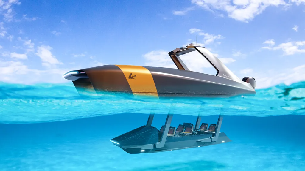 Este novo e insano catamarã elétrico pode navegar acima e abaixo da água