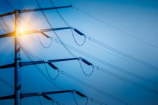 high-voltage-tower-isolated-sky