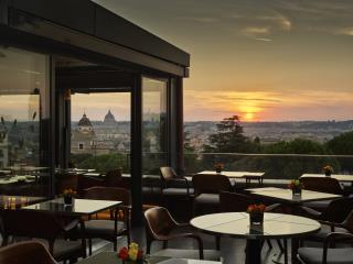 Hotel Eden-Il Giardino Ristorante-Open air terrace sunset-Dorchester Collection